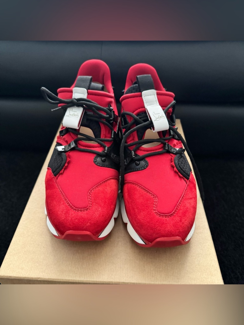 Christian Louboutin Red Runners Flat - Picture 2 of 6